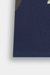 Turbo Panel Tee in Navy/Charcoal