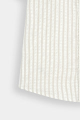 Off-White Stripe  Smart Casual Shirt For Kids