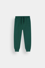Kids Textured Quilted  Tracksuit -Green