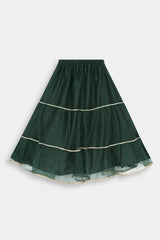 Girls' 3-Piece  Emerald Green  Lehenga Choli Set
