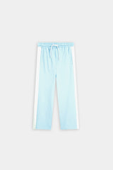 Light Blue Kids’  Athletic Lounge Set  with Bear Print