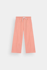 Girls Polo Color Butterfly Printed Peach Track Suit