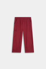 White & Maroon  "Little Bear" Graphic  Co-ord Set