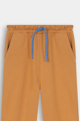 Kids Camel Brown Beach Printed Tracksuit