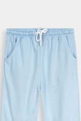 Light Blue Kids’ Athletic Lounge Set with Bear Print