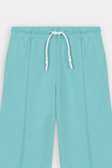 Girls Polo Color Turtle Printed Aqua  Track Suit