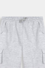 Boys' Red Graphic T Shirt and Grey Cargo  Shorts Set