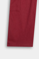 White & Maroon  "Little Bear" Graphic  Co-ord Set