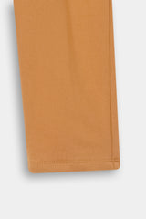 Kids Camel Brown Beach Printed Tracksuit