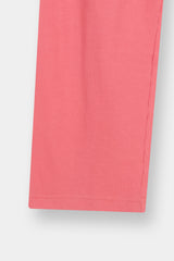 Kids' Rose Pink  Textured Henley Tee  and Matching Pants  Set