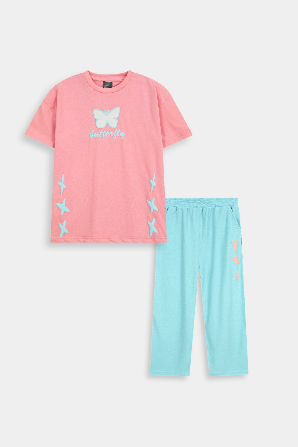 Pink & Blue  Whimsical Graphic  Set
