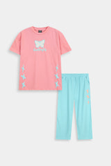 Pink & Blue  Whimsical Graphic  Set