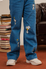 Girls' Cozy Fleece Smiley Face Hoodie - Good Vibes