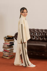 Soft Fleece Zip-Up & Trouser Set for Girls