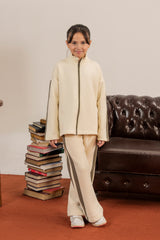 Soft Fleece Zip-Up & Trouser Set for Girls