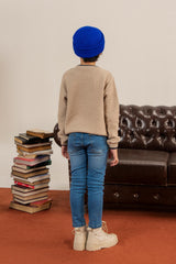 Self Textured Skin Sweater For Boys