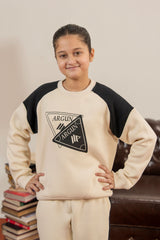 Girls' Argun Fleece Sweatshirt & Flared Track Pants Set