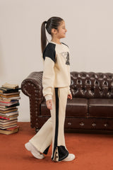 Girls' Argun Fleece Sweatshirt & Flared Track Pants Set