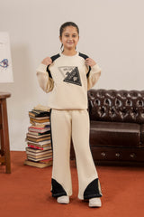 Girls' Argun Fleece Sweatshirt & Flared Track Pants Set