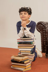 Soft Fleece Navy & Cream Sports Loungewear Set