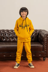 Fleece Tracksuit for Children with Cute Panda Graphic
