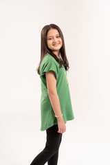 Girls Top Green Dino
