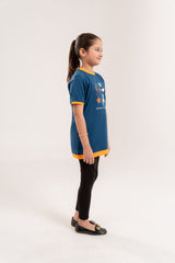 Girls Top Unicorn Star Navy