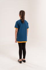 Girls Top Unicorn Star Navy