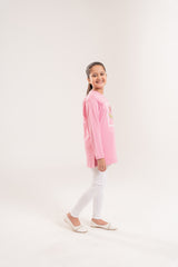 Girls Top Pink Flower  With Lycra Cotton Tights